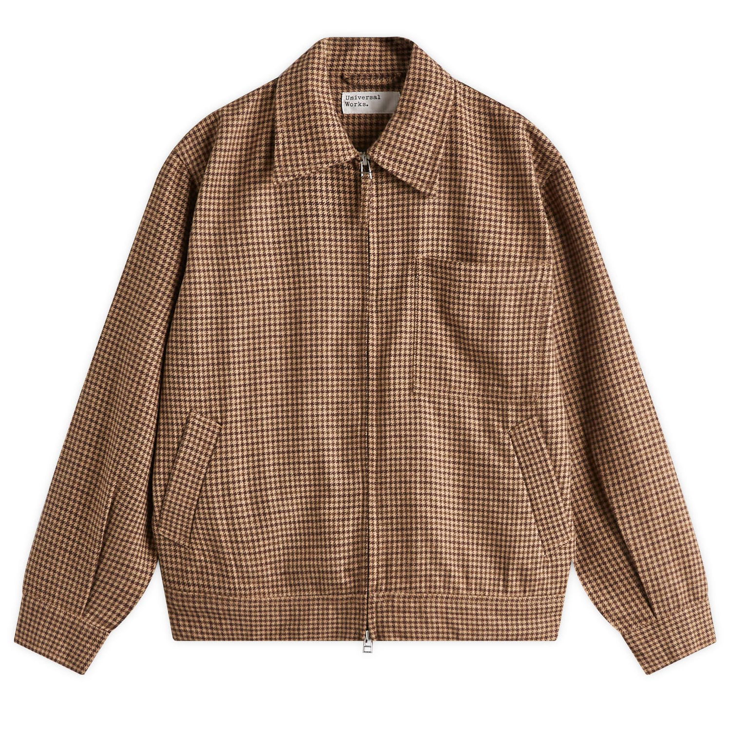 Bomber bunda Universal Works Universal Works Rose Bowl Houndstooth Jacket Hnedá | P31116-SND, 0