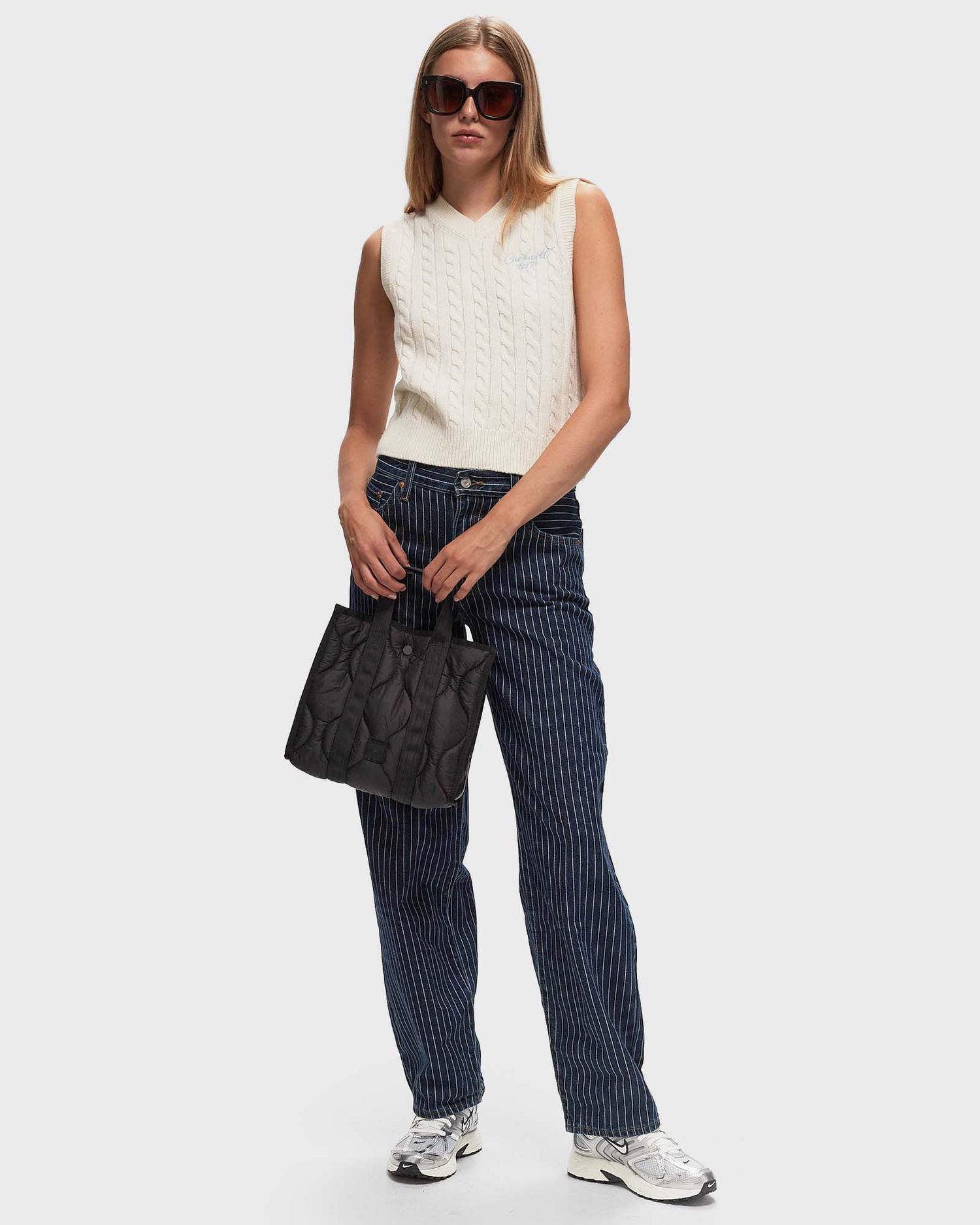 Sveter Carhartt WIP WMNS Signature Vest Sweater Béžová | I033882-2JH.XX, 1