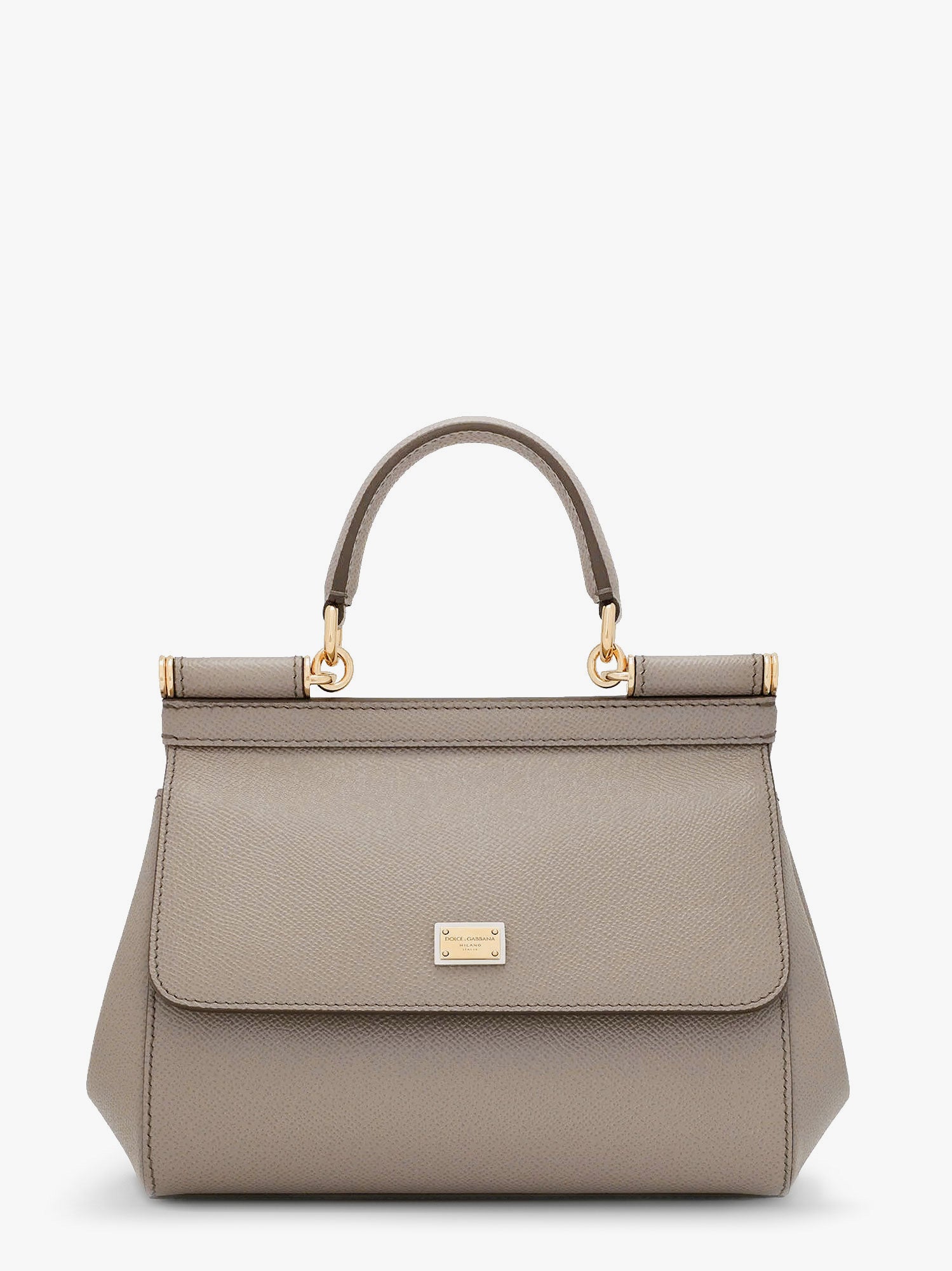 Kabelka Dolce & Gabbana Sicily Medium Dauphine Leather Top Handle Bag Dolce & Gabbana Béžová | BB6003B100180045, 0