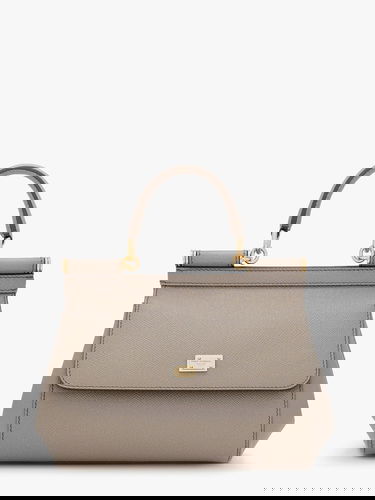 Kabelka Dolce & Gabbana Sicily Medium Dauphine Leather Top Handle Bag Dolce & Gabbana Béžová | BB6003B100180045, 0