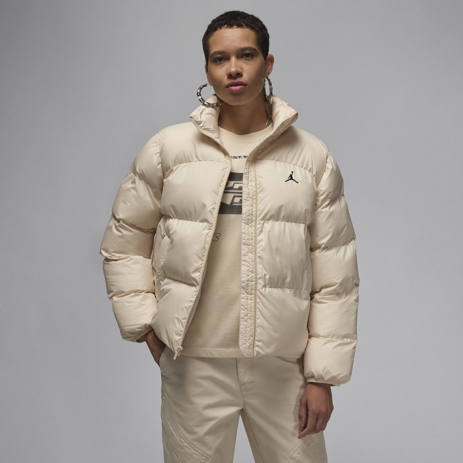 Prešívaná bunda Jordan Puffer Jacket Béžová | FZ4527-203, 0