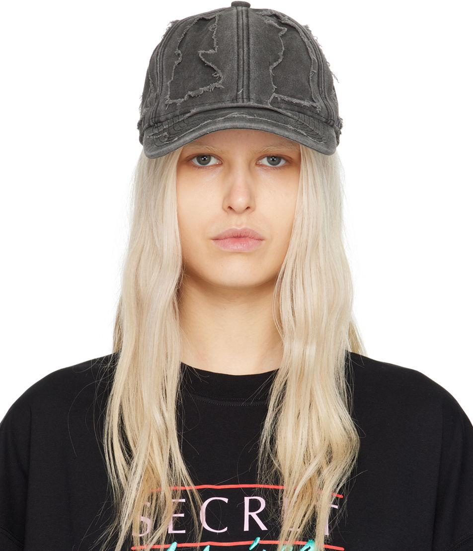 Šiltovka VETEMENTS Destroyed Cap Čierna | UE64CA210B, 0