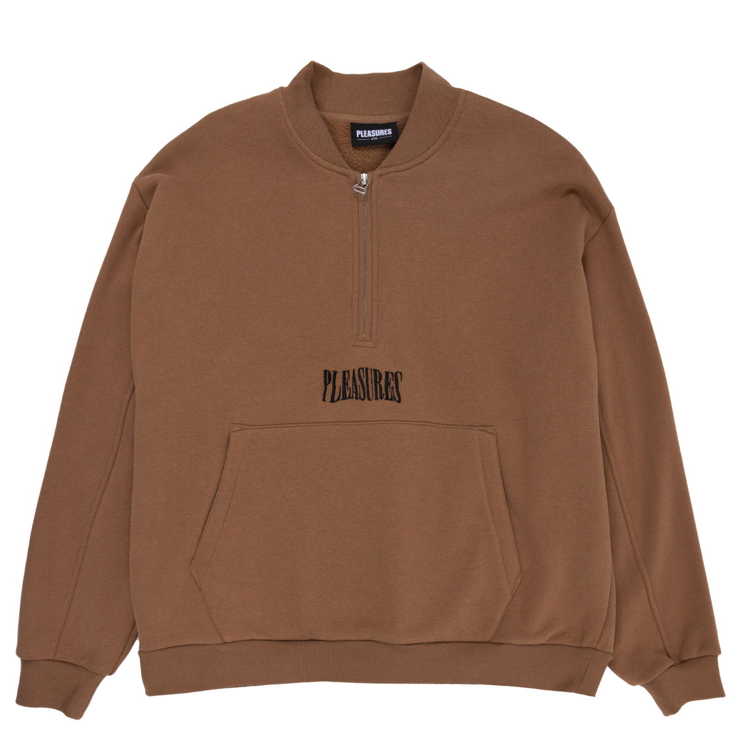 Mikina Pleasures Karat Quarter Fleece Zip Hoodie Leather - Pánske - Mikina - Hnedé - P23SP020-LEATHER Hnedá | P23SP020-LEATHER, 1