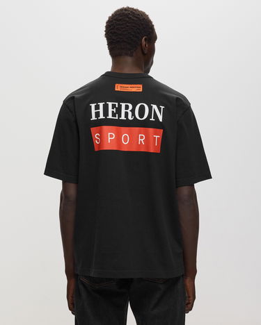 Tričko HERON PRESTON Sport Print Black T-Shirt Čierna | HMAA032S23JER0101025, 1