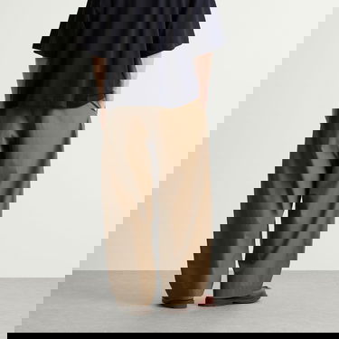 Nohavice Studio Nicholson Studio Nicholson Double Pleat Volume Pants, Size Large Hnedá | YALESNM-788-BLD, 3