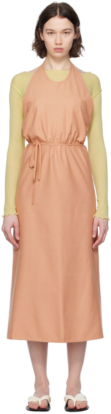 Šaty Baserange Midi Halter Dress with Tie Waist Ružová | DRAP-WS-SU24, 0