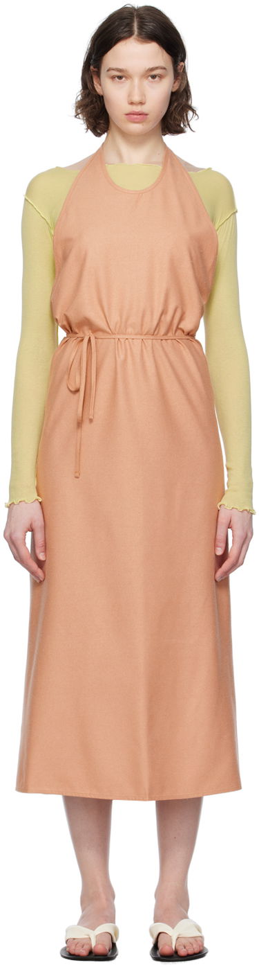 Šaty Baserange Midi Halter Dress with Tie Waist Ružová | DRAP-WS-SU24, 0
