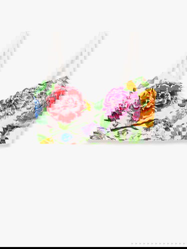 Podprsenka Dolce & Gabbana Dolce & Gabbana Floral Print Crop Top Biela | F7T18THS5S5HA5KU, 0