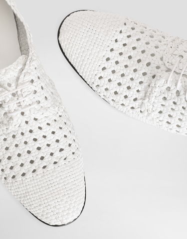 Doplnky Dolce & Gabbana Dolce & Gabbana Woven Leather Derby Shoes Biela | A10872A9M0880002, 3