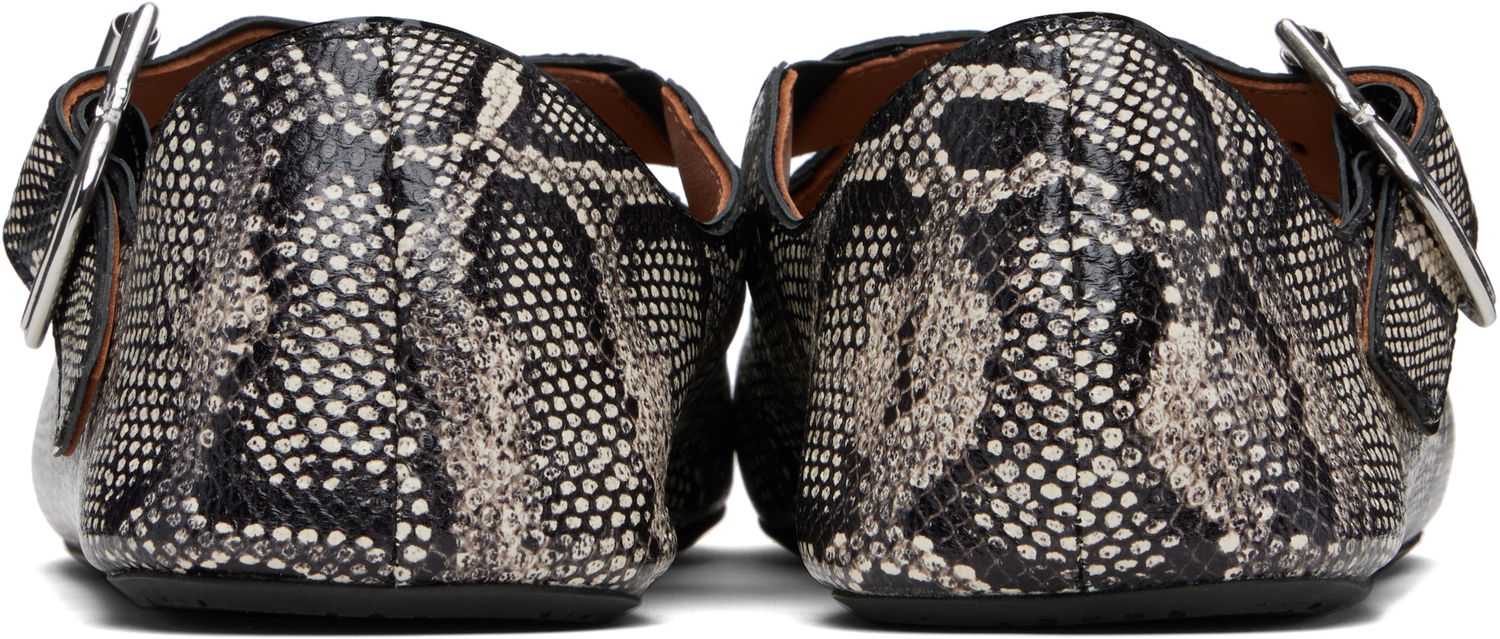 Tenisky a topánky Alaïa ALAÏA Criss Cross Snake Ballerina Flats Čierna | AA3A046I054, 1