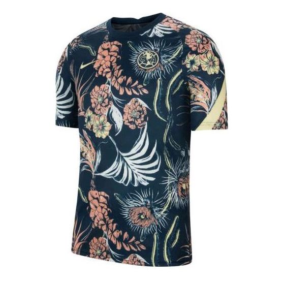 Tričko Nike Club America Floral Pre-match T-shirt Modrá | CW4871-454