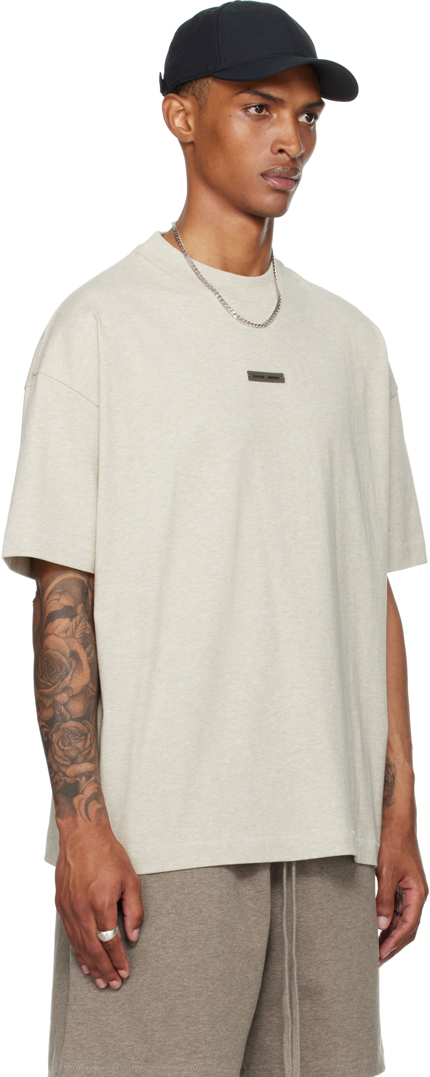 Tričko Fear of God Fear of God ESSENTIALS Classic Fit T-Shirt Béžová | 125SP254192F, 1