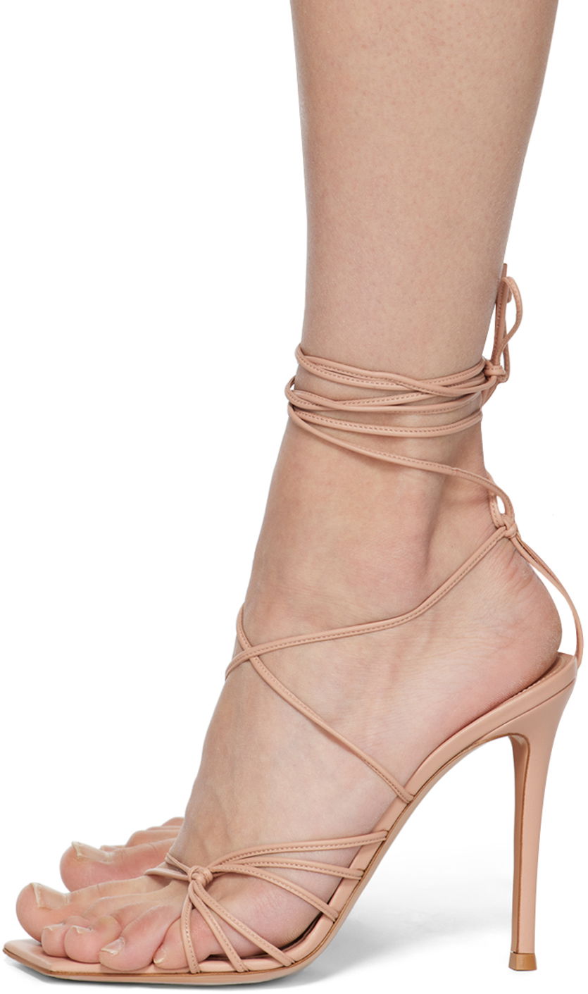 Gianvito Rossi Sylvie Lace-Up Heeled Sandals