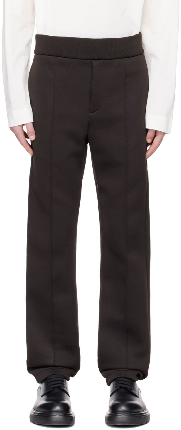 Nohavice FERRAGAMO Seam Detail Straight Leg Trousers Hnedá | 770548, 0