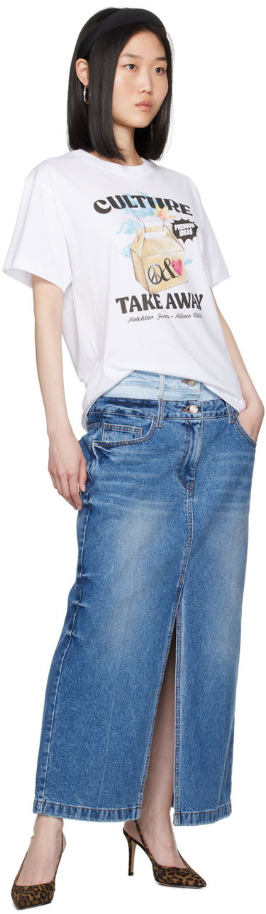Tričko Moschino Moschino Jeans 'Culture Take Away' Graphic T-Shirt Biela | 242K10708, 3