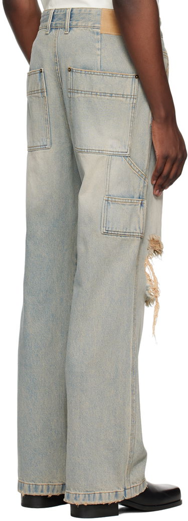 Džínsy We11done We11done Distressed Carpenter Jeans Modrá | WD-DP2-24-319-M-SK, 2