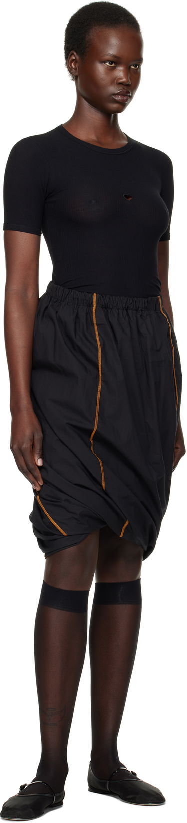 Sukňa Baserange Turn Midi Skirt Čierna | SKTU-PO-SP25, 3