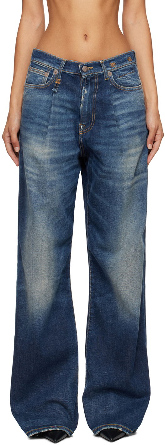 Džínsy R13 R13 Damon Wide-Leg Jeans Modrá | R13W3147-D144A, 0
