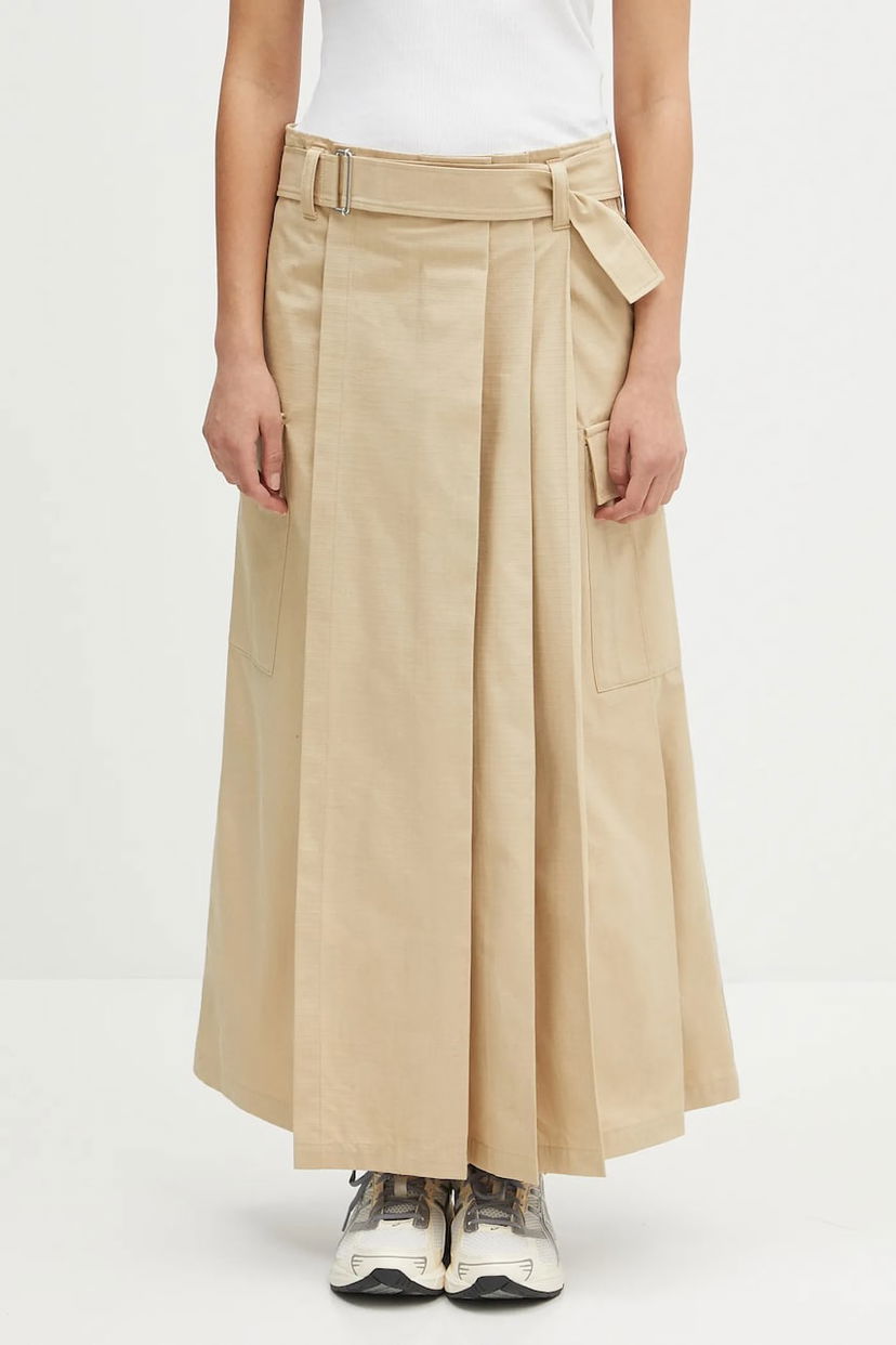 Sukňa KENZO Kenzo Maxi Pleated Skirt Béžová | FF52JU3039DL.11