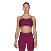 Patterned Double Strap Sports Bra and Leggings Set