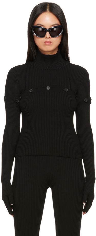 Sveter Jean Paul Gaultier Gaultier Button Turtleneck Čierna | 23/15-F-PL036-M057-00, 0