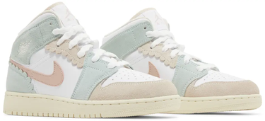 Tenisky a topánky Jordan Air Jordan 1 Mid SE Pink Oxford (GS) Biela | DZ5361-100, 4