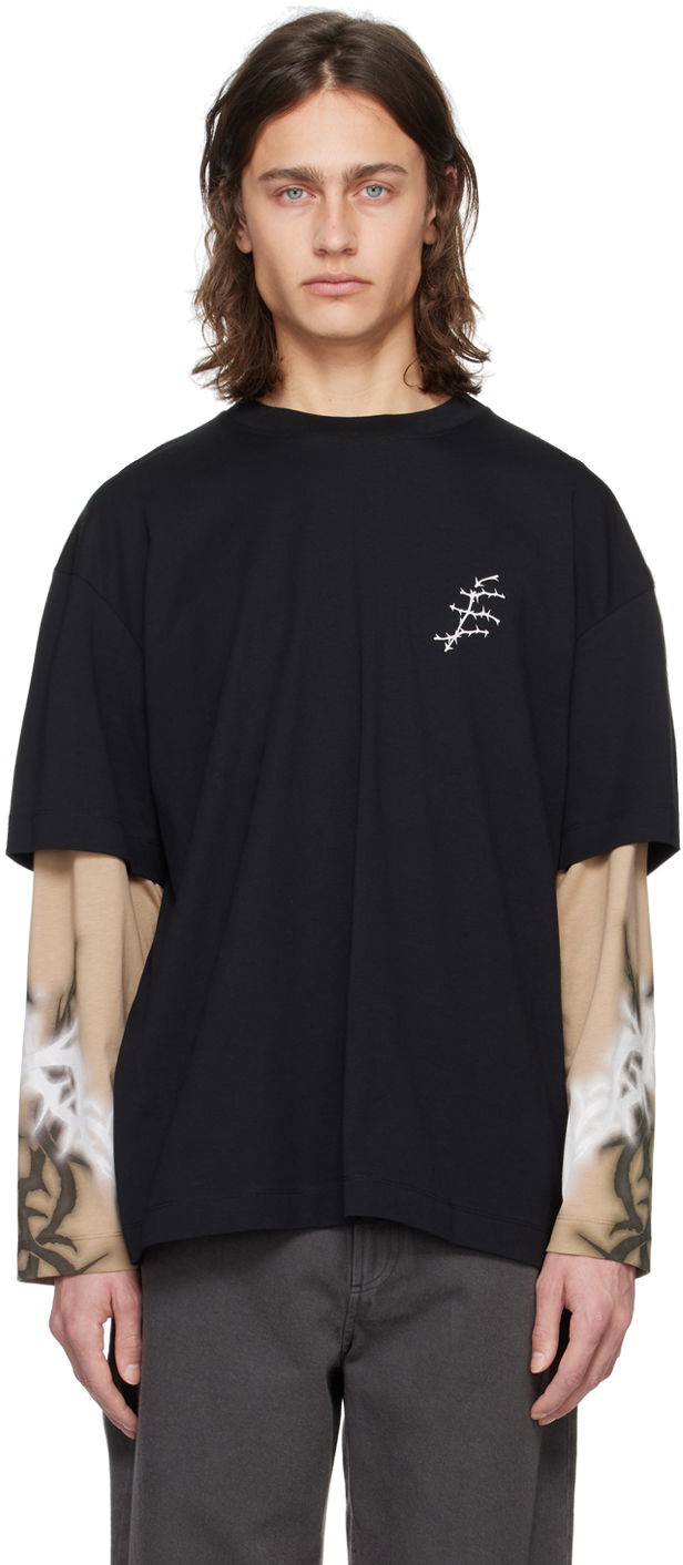 Tričko Études Études Thorns Graphic Long Sleeve T-Shirt Čierna | E24MM183A00795, 0