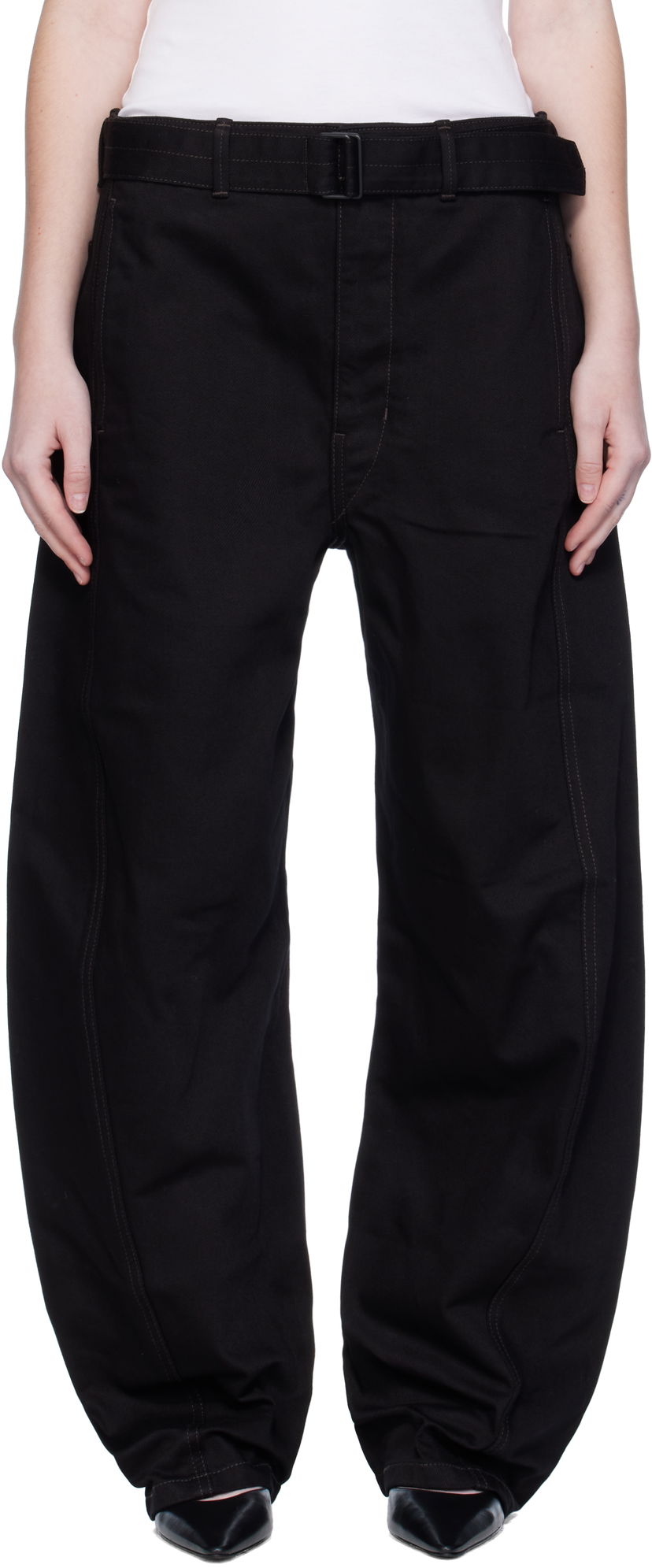 Džínsy LEMAIRE Lemaire Twisted Belted Jeans Čierna | PA326 LD1055