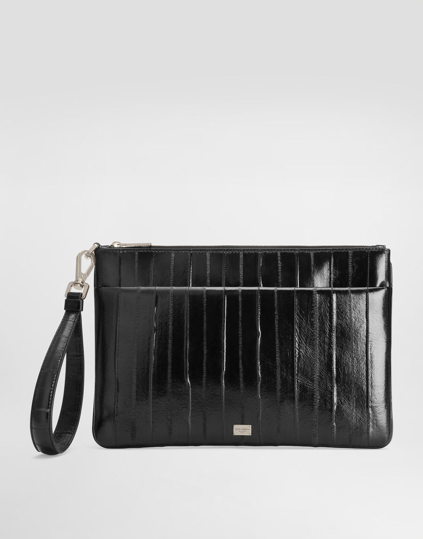 Kabelka Dolce & Gabbana Dolce & Gabbana Eel Skin Wristlet Clutch Čierna | BP3294A8M2480999