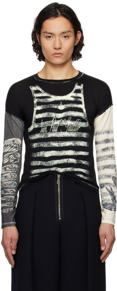 Tričko Jean Paul Gaultier Jean Paul Gaultier Tattoo Top T-Shirt Čierna | 25/34-F-TO267I-J089-0003, 0