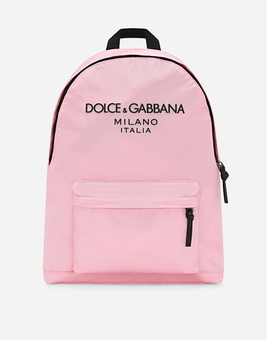 Batoh Dolce & Gabbana Dolce & Gabbana Nylon Backpack With Logo Ružová | EM0074AB12480400, 0