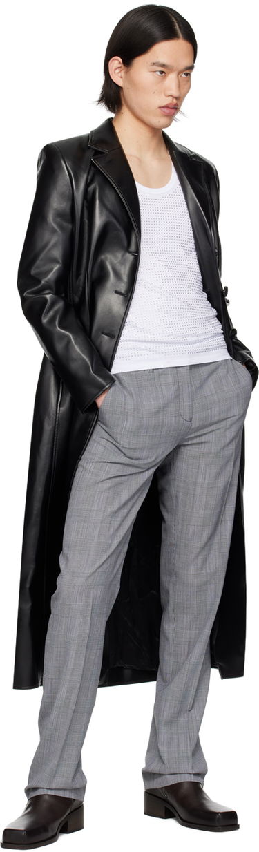 Kabáty Coperni Coperni Button Faux-Leather Longline Coat Čierna | COPM20829MEN, 3