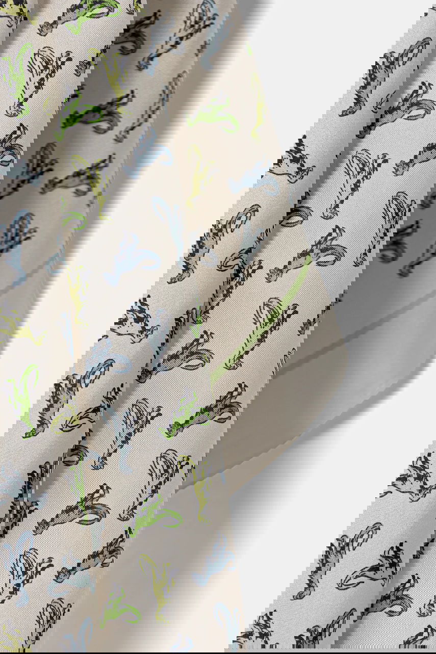 Šál Coach Coach Silk Scarf with Dinosaur Print Biela | 29CAS86, 1