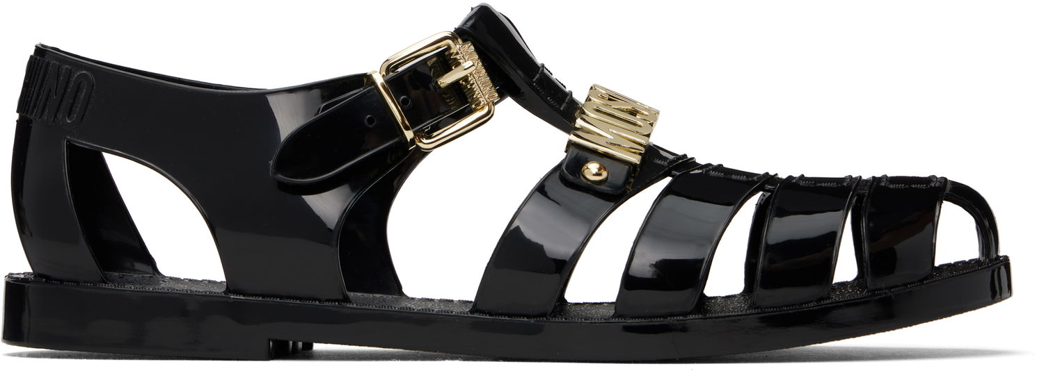 Doplnky Moschino Moschino Jelly Lettering Logo Sandals Čierna | MA16501G1M M20 000, 0