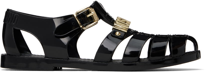 Doplnky Moschino Moschino Jelly Lettering Logo Sandals Čierna | MA16501G1M M20 000