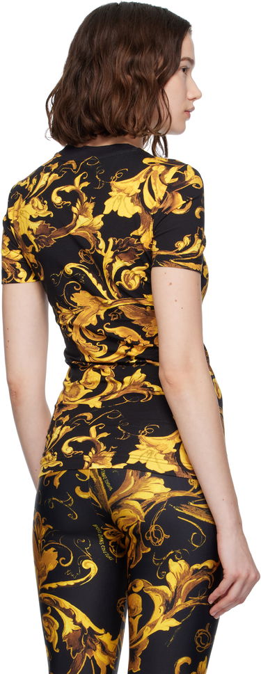 Tričko Versace Versace Jeans Couture Barocco Jersey T-shirt Čierna | E79HAH608_EJS504, 2