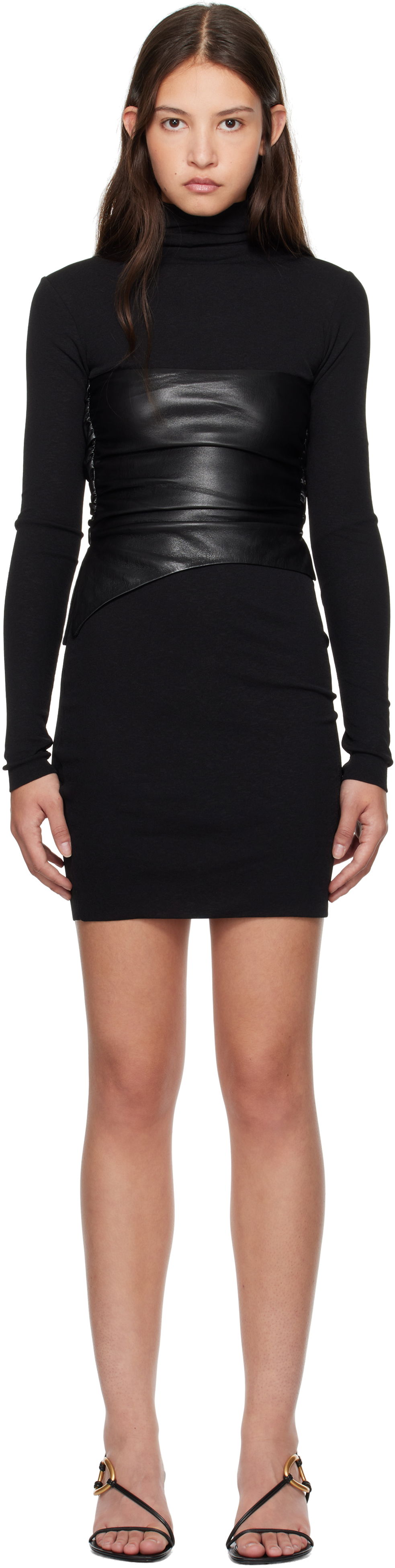 Šaty Nanushka Nanushka Noleny Vegan Leather Minidress Čierna | NW24FWDR33200, 0