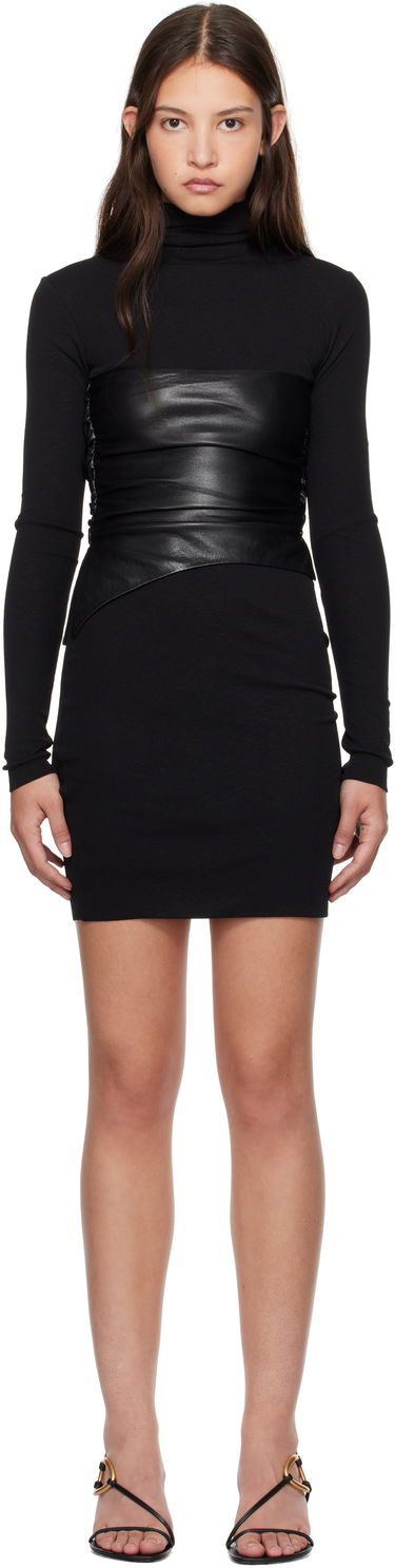 Šaty Nanushka Nanushka Noleny Vegan Leather Minidress Čierna | NW24FWDR33200, 0