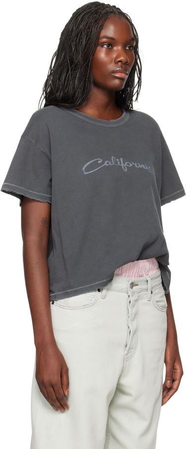 Crop Top ERL California Signature Knitted T-Shirt Čierna | ERL09T005, 2