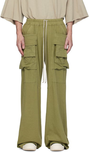 Cargo nohavice Rick Owens Rick Owens DRKSHDW Porterville Creatch Wide Drawstring Cargo Pants Zelené | DU02D2394 RN, 0