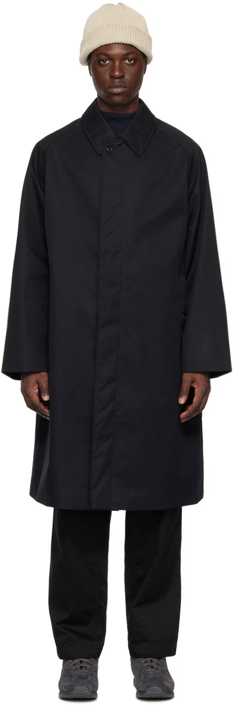 Trenčkot NANAMICA Long Sleeve Button Coat Čierna | SUBF263U, 0