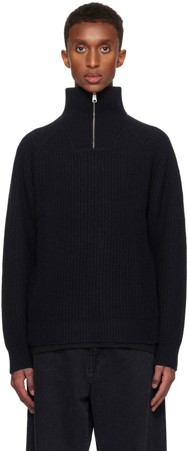 Sveter Carhartt WIP Ribbed Half-Zip Sweater Čierna | I033913, 0