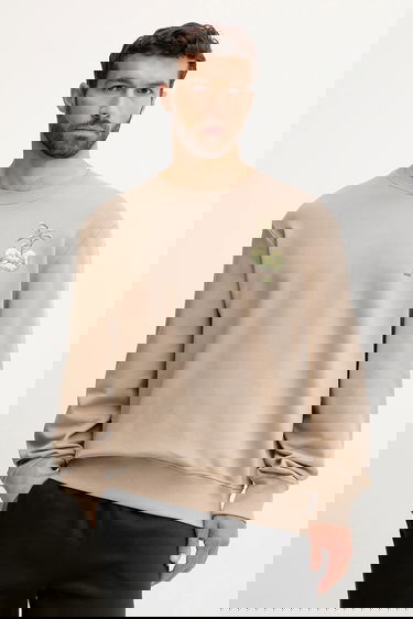 Mikina The North Face Connect Relaxed Grow Your Own Way Graphic Print Sweatshirt Béžová | NF0A8E3ZBOX1, 2