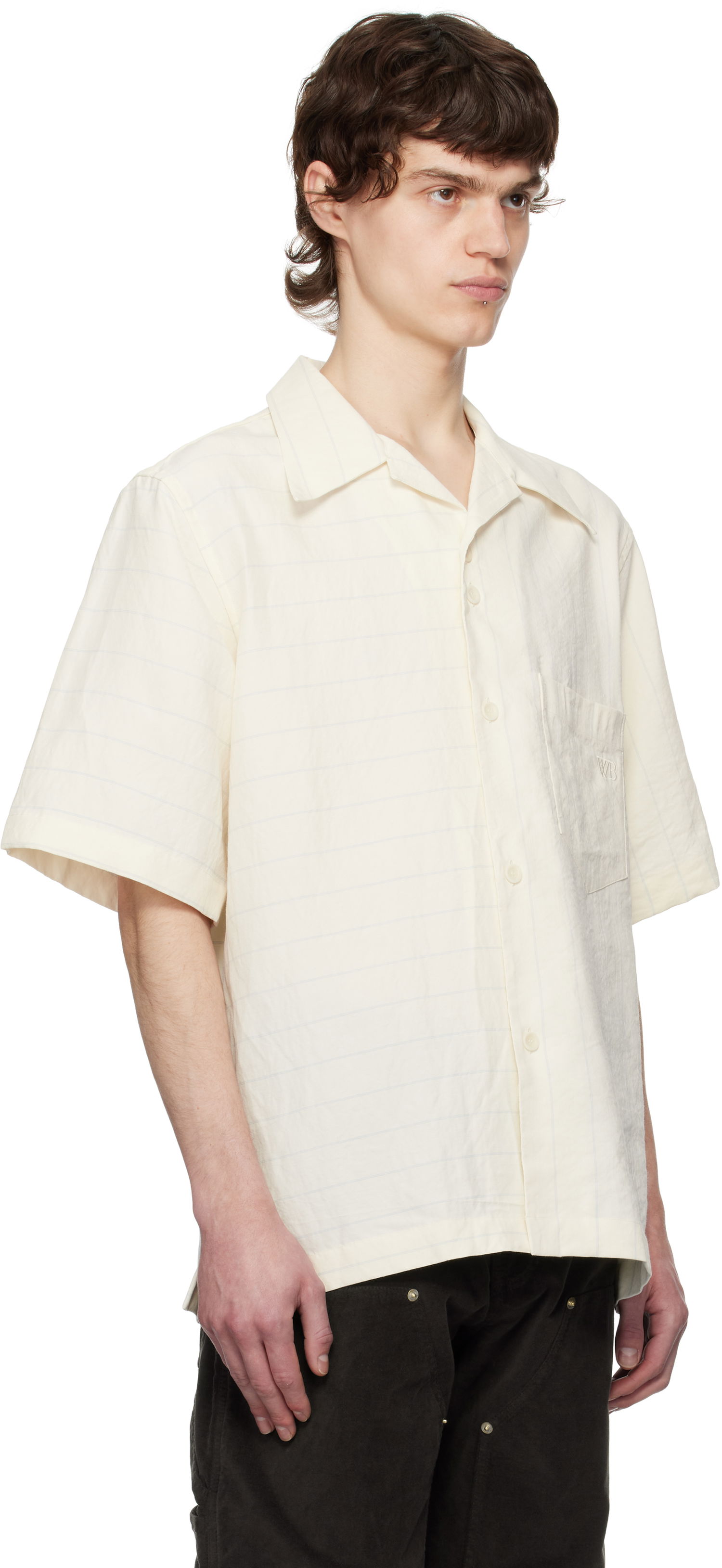 Košeľa Wales Bonner Wales Bonner Highlife Bowling Shirt Biela | MS25SH08-VI02-0959 FLUID VISCO, 1