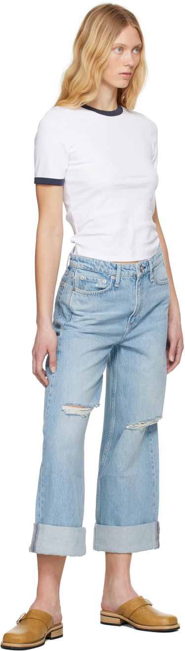 Tričko rag & bone Rag & Bone Mia Ringer T-Shirt Biela | WCC25ST026W327, 3