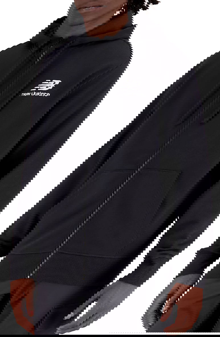 Mikina New Balance Essentials Stacked Logo French Terry Čierna | mj31536-bk, 0