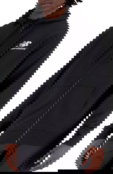 Mikina New Balance Essentials Stacked Logo French Terry Čierna | mj31536-bk, 0