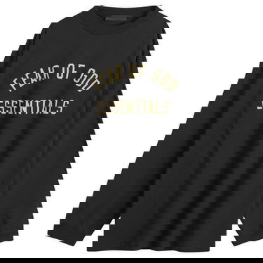 Tričko Fear of God ESSENTIALS Jersey Long Sleeve T-Shirt Čierna | 125BT244200F, 1