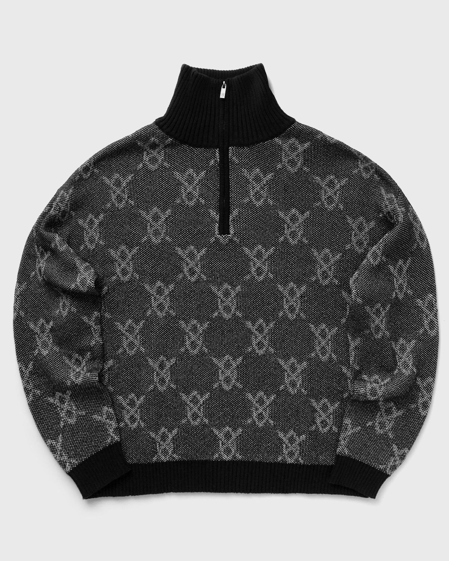 Sveter DAILY PAPER Black Knit Half-Zip Sweater Čierna | 2421032, 0
