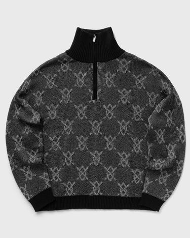 Sveter DAILY PAPER Black Knit Half-Zip Sweater Čierna | 2421032, 0